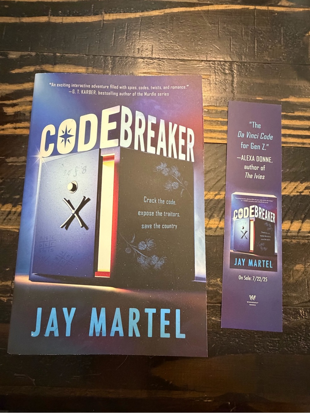 Codebreaker Paperback by Jay Martel FIRST EDITION Publisher Release Bookmark